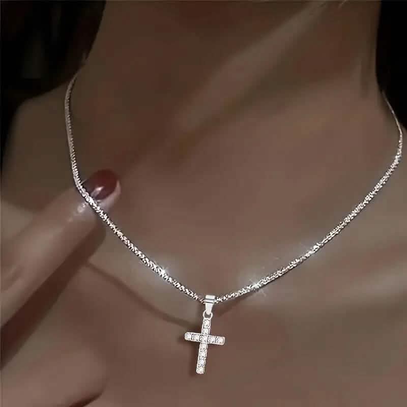 925 Sterling Silver Chain Cross Pendant