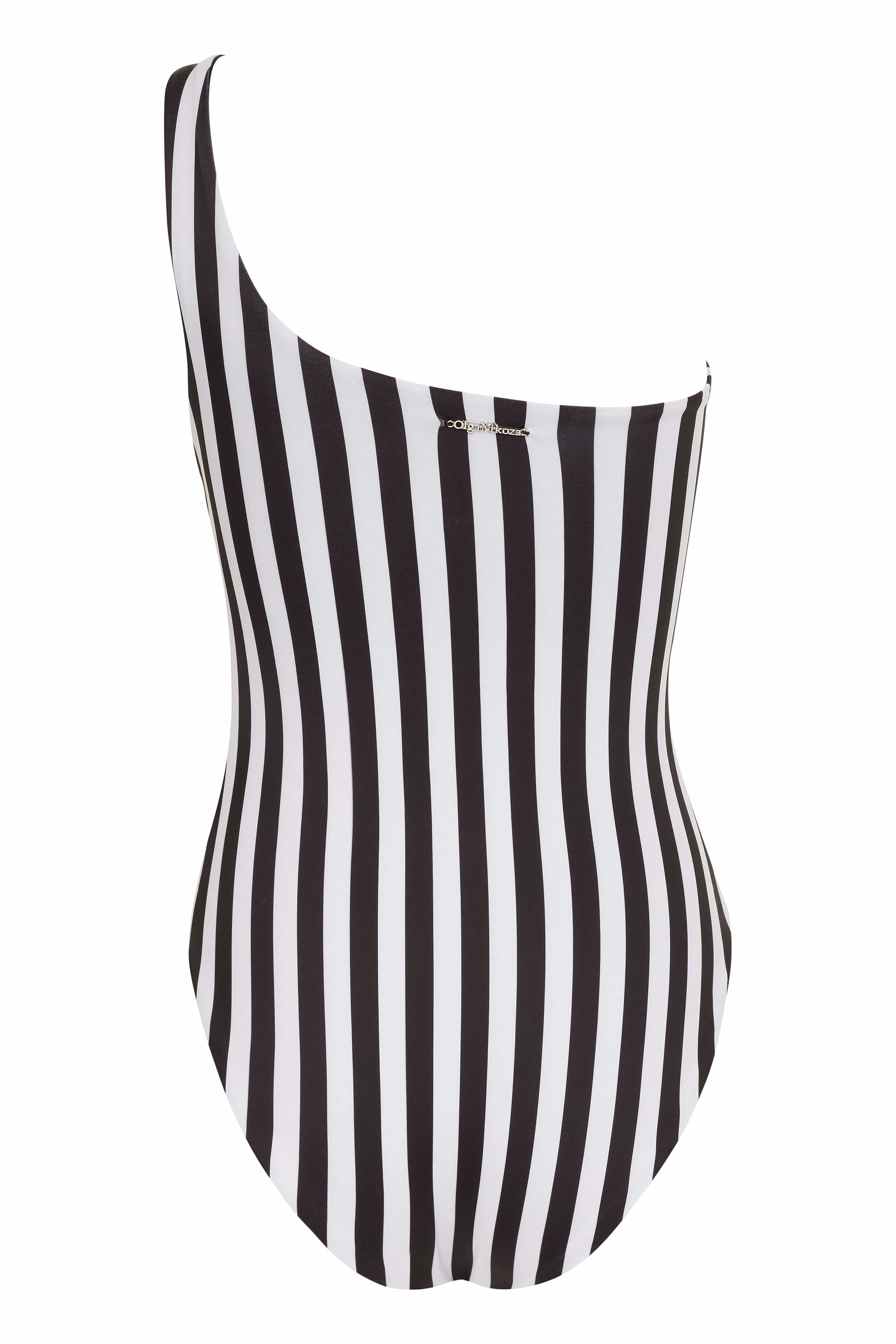 Vanda - StripeOne Shoulder Style Swimsuit